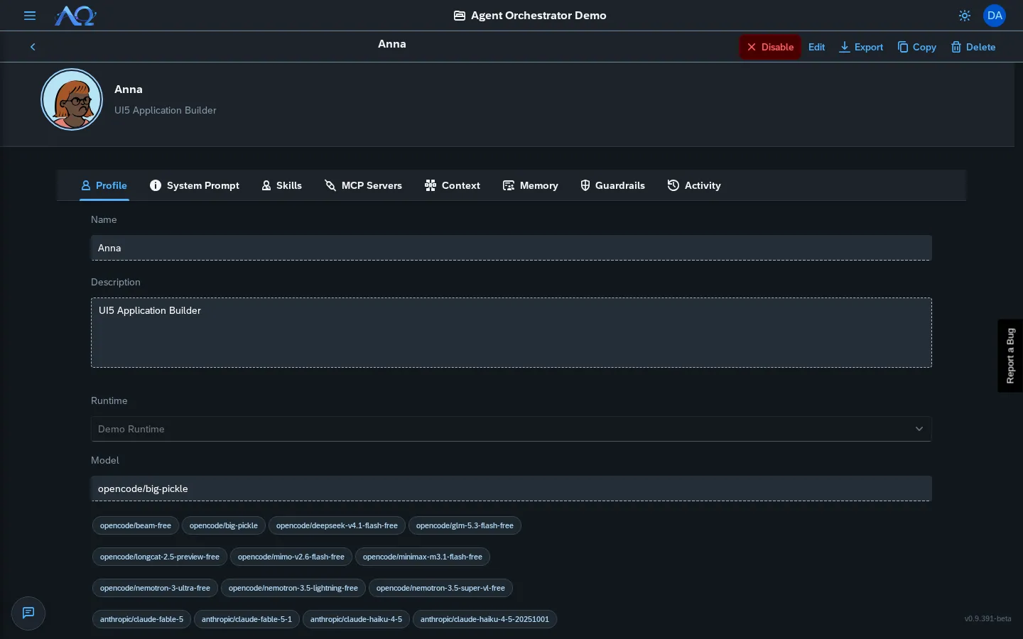 Agent-Details Profil